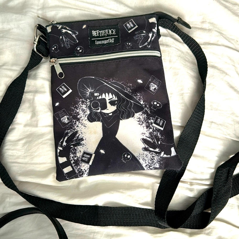 Loungefly Beetlejuice Black Crossbody Bag
